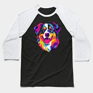 Australian Shepherd Smiling Baseball T-Shirt